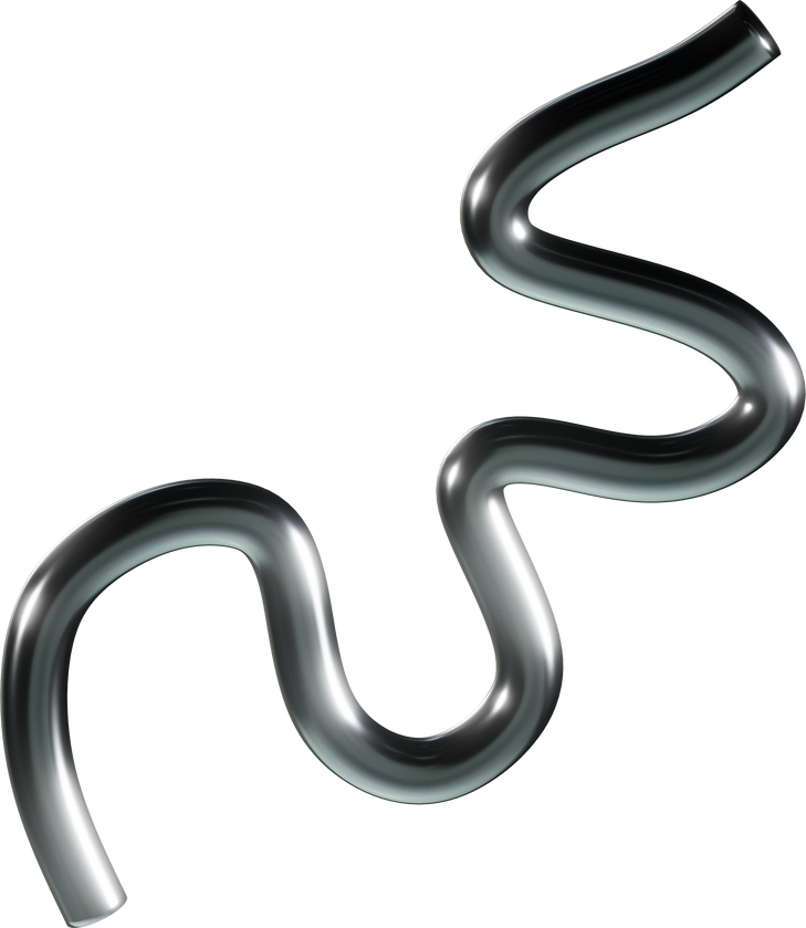 3D Chrome Squiggle